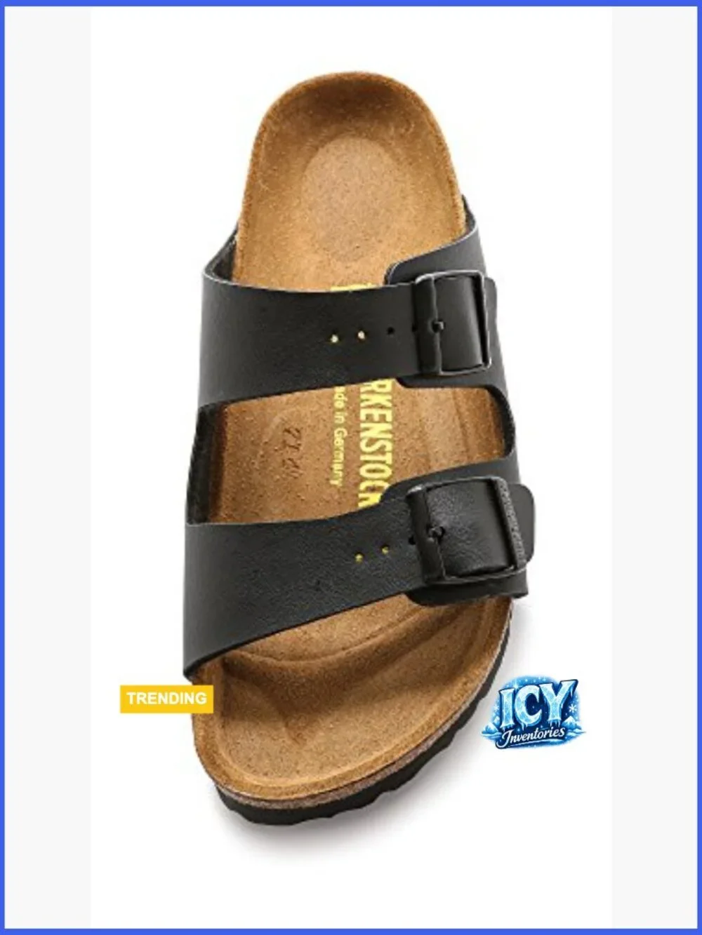 Vegan Sandals with Original Cork Footbed, Adjustable Straps